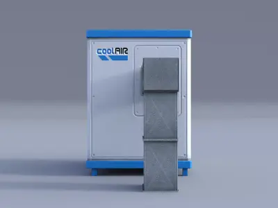 Rooftop AC Unit 2A Low-poly 3D model Free low-poly 3D model