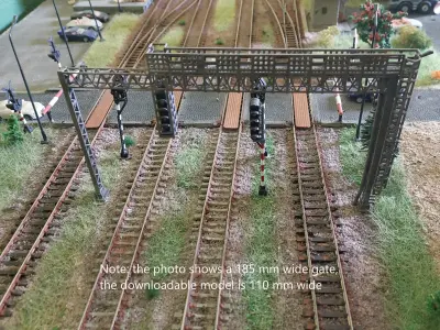 Railway signal bridge 110mm width 1-87 FDM 3D print model