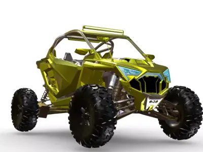 Polaris RZR 4x4  Low-poly 3D model