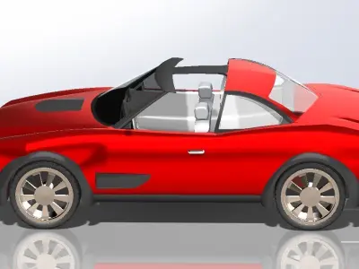 Sporty sports car Free 3D model