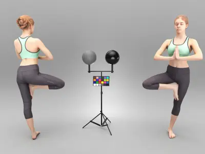 Yoga people 19 3D model