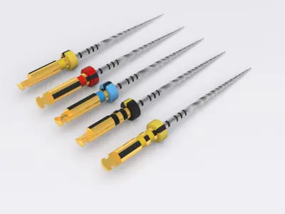 3D ENDODONTIC FILES SET Low-poly 3D model