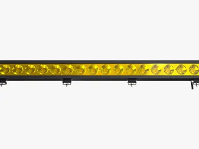 Large Amber LED Light Bar 3D model