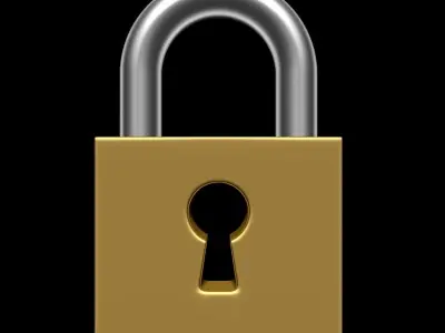 Padlock 3D model 2
