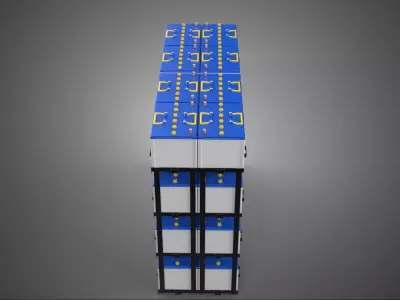 LARGE UPS POWER BANK SUPPLY BATTERIES ACCU BATTERY BACKUP ENERGY 3D model