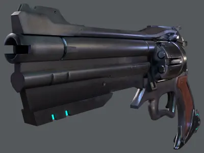 McCree Peacekeeper Low-poly 3D model