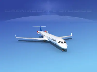 Bombardier CRJ1000 SAS 3D model