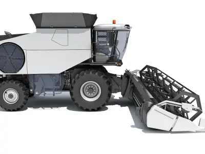 Combine Harvester 3D model 5