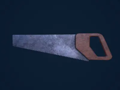 Wood Saw Low-poly 3D model
