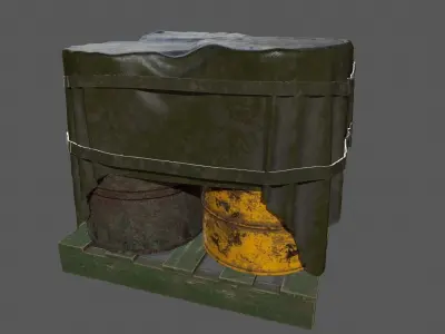Military Material Low-poly 3D model