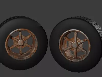 Spoked Wheel Truck 3D model