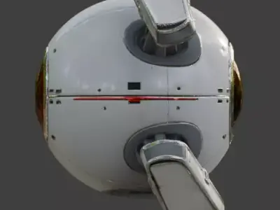 Realistic Sci-Fi Hover Drone 3D Model Low-poly 3D model