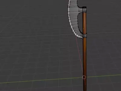 Simple Bardiche Low-poly 3D model
