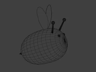 Bee animated stylize bee bee 3d model bee pixar style Low-poly 3D model