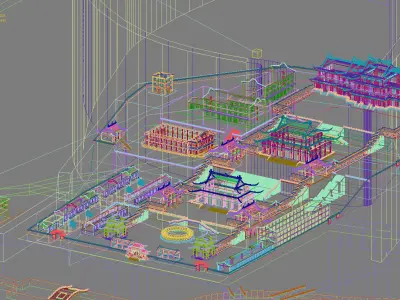 Chinese Style Architecture 3D model 3