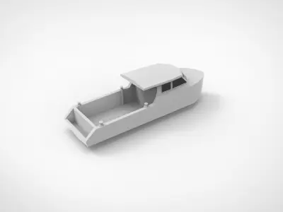 Boat hull 3D print model