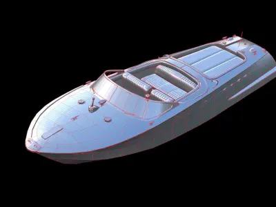 Riva Aquarama Low-poly 3D model