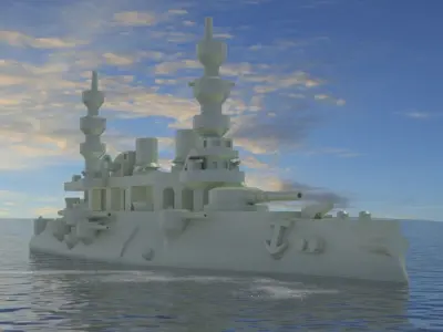 Battleship Charles Martel 3D print model