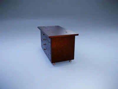Vintage Dresser Low-poly 3D model