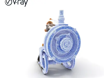 Steampunk Machine Model Pack Low-poly 3D model