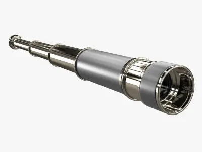 Spyglass metal pipe with handle 3D model