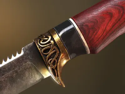 CAPTAINS KNIFE Low-poly 3D model