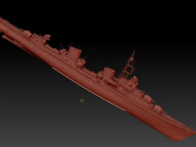 Destroyer z-52 Low-poly 3D model