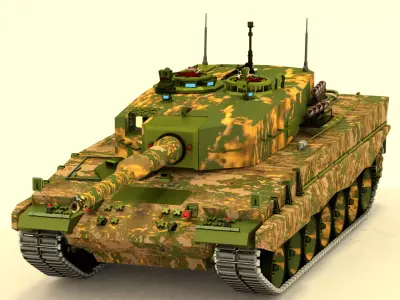 Tank Leopard 3D model by abdelkader-boubaker