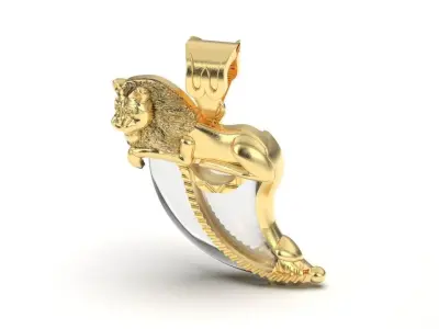 lion claw pendant  3D print model