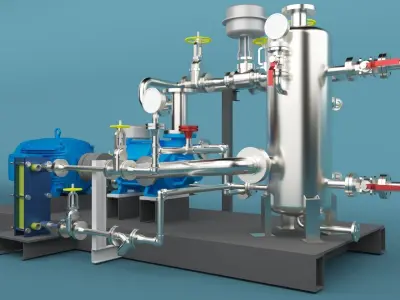 Gas compressor 3D model