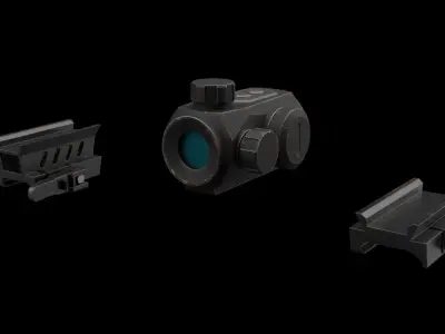 Red dot sight Low-poly 3D model order