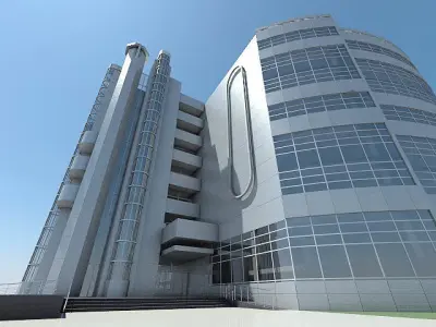 Office Building 02 Low-poly 3D model purchase