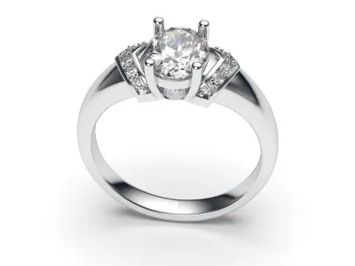 solitaire with ring sizes  8 part S81 3D print model