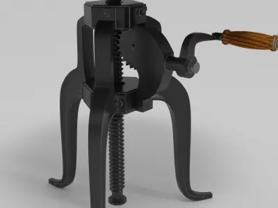 Industrial Adjustable Height Accent Table 3D model