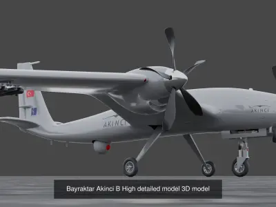 Bayraktar japanese unmanned aerial vehicle 3D Model Pack
