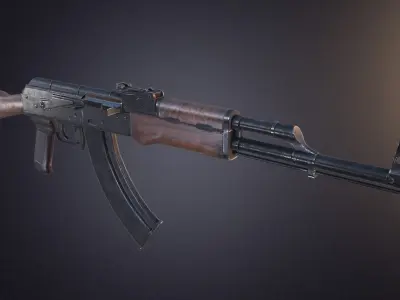 AK-74 ak - rifle Low-poly 3D model