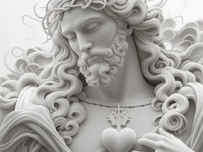 Divine sanctity framed in art 3D model