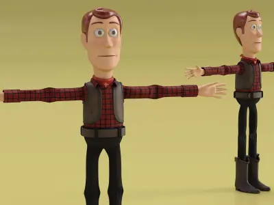  Western Figure Toy Standing Pose 