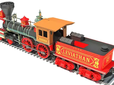 Steam Locomotive 3D model buy