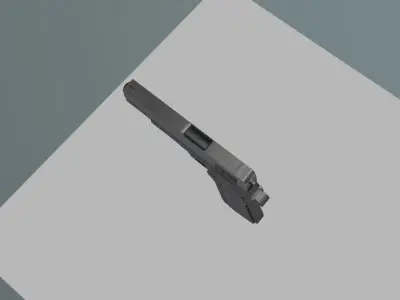 Realistic Handgun pistol Low-poly 3D model