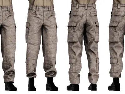 USMC FROG COMBAT UNIFORM Low-poly 3D model