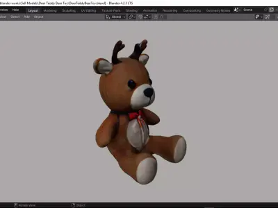 Deer Tedy Bear Toy Free 3D model