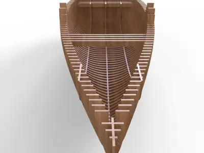 Abstract Boat Sculpture 3D model