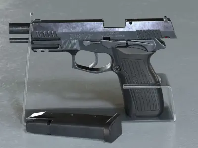 BersaTPR9 Pistol - Game model Low-poly 3D model