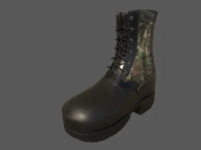  Camouflage Army Boots  Low-poly 3D model