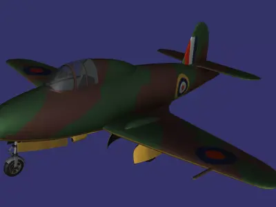 Gloster Whittle Low-poly 3D model