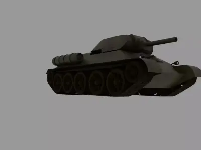 T34 tank rigged Low-poly 3D model