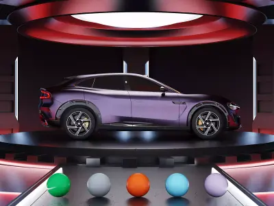 Car Showroom - Xiaomi YU7 Low-poly 3D model