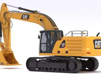 CAT Large Excavator 336 Dirty 3D model