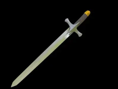 Sword of prophet Mohammad Low-poly 3D model